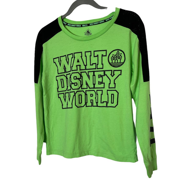 Walt Disney World Long Sleeve T-shirt in Green and Black, Size Medium - Picture 1 of 5